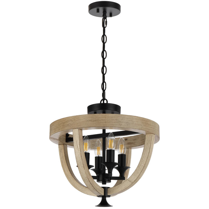 Telbix Hosley 4 Light CTC Pendant Light | Black