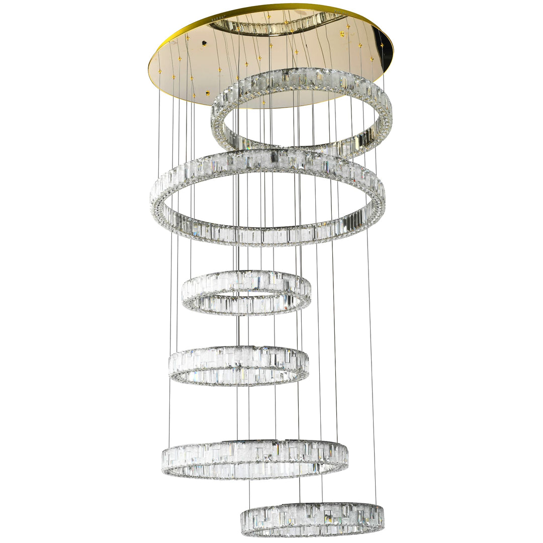 Telbix Rias 6 Tier Pendant Light | Gold