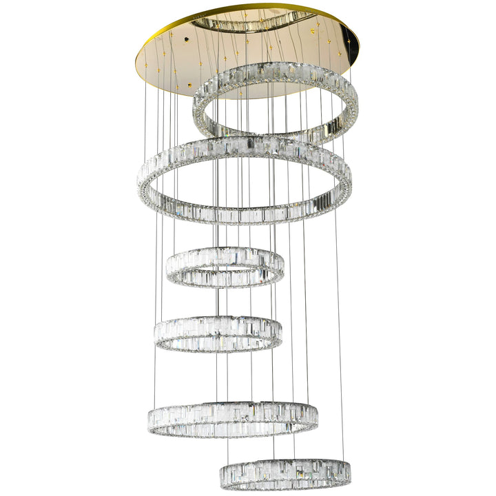 Telbix Rias 6 Tier Pendant Light | Gold