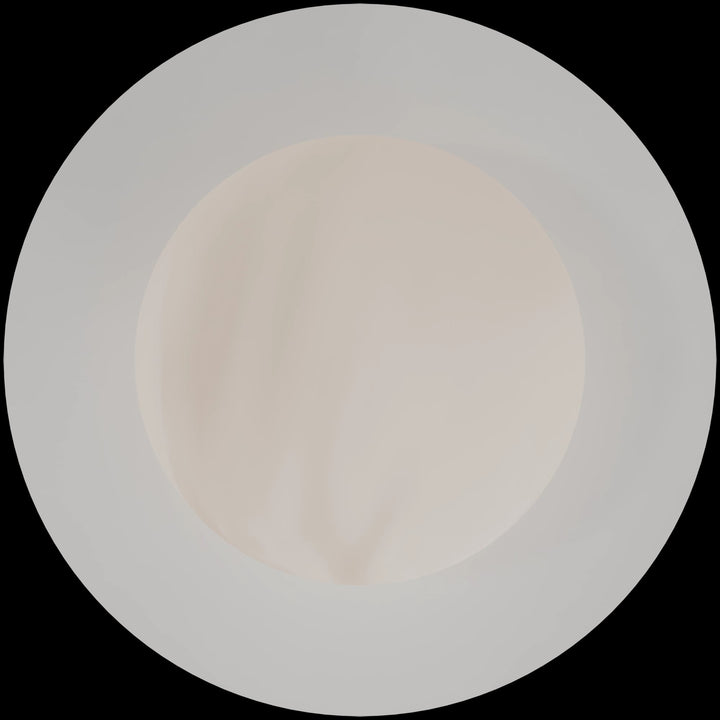 Calibo Crest Alabaster Glass 120mm Orb Wall Light Round Plate 200mm | White