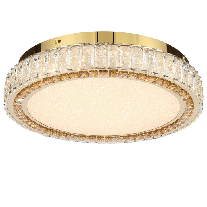Telbix Lucent 400mm LED Oyster Light | Gold