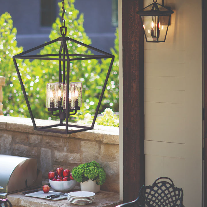 Hinkley Alford Place 4 Light Exterior Pendant | Museum Black