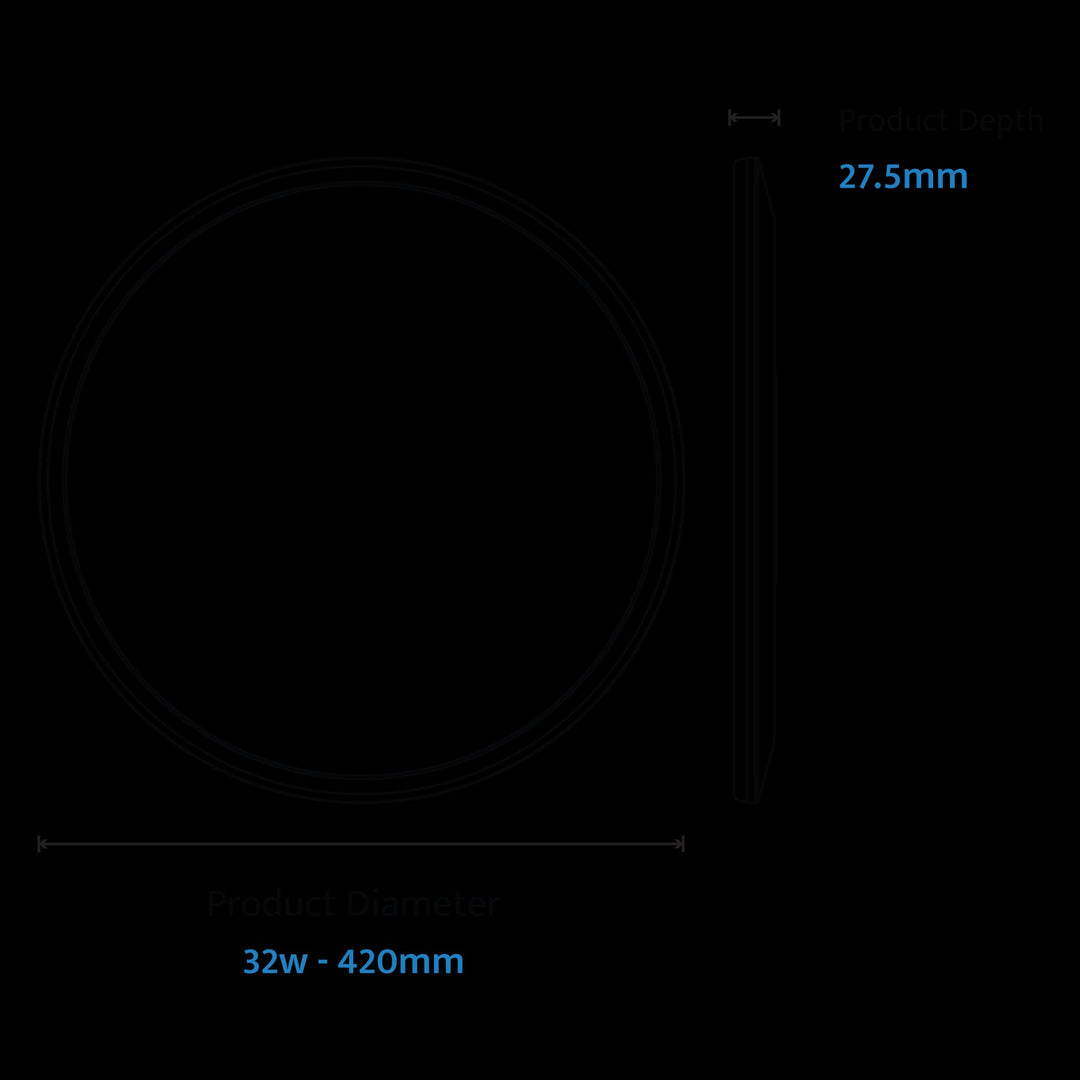 Calibo Robin 420mm Ultra Slimline LED Oyster Light | White