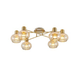 Telbix Marbell 6 Light Close to Ceiling (CTC) Light | Antique Brass & Amber