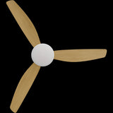 Calibo Condor 56" DC Smart Ceiling Fan with LED Light and Remote Control | White and Bamboo