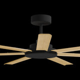 Calibo Alula 60" (1524mm) 7 Blade Indoor/Outdoor DC Ceiling Fan & Remote | Black & Bamboo