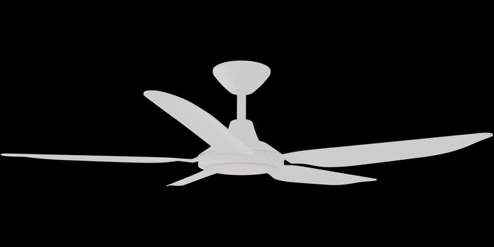 Calibo Storm 52" (1320mm) 5 Blade 18W Tricolour LED Light Indoor/Outdoor DC Ceiling Fan & Remote | White