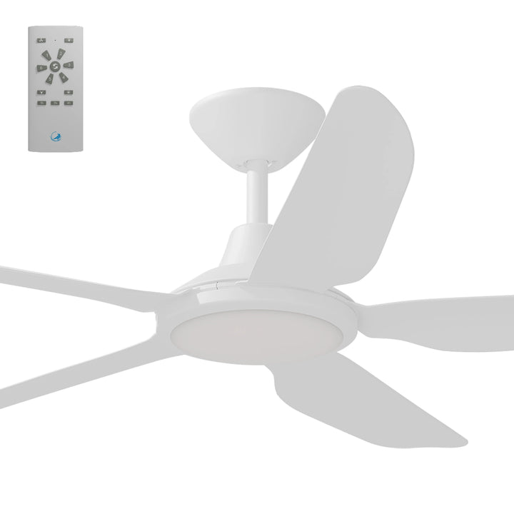 Calibo Storm 48" (1220mm) 5 Blade 18W Tricolour LED Light Indoor/Outdoor DC Ceiling Fan & Remote | White