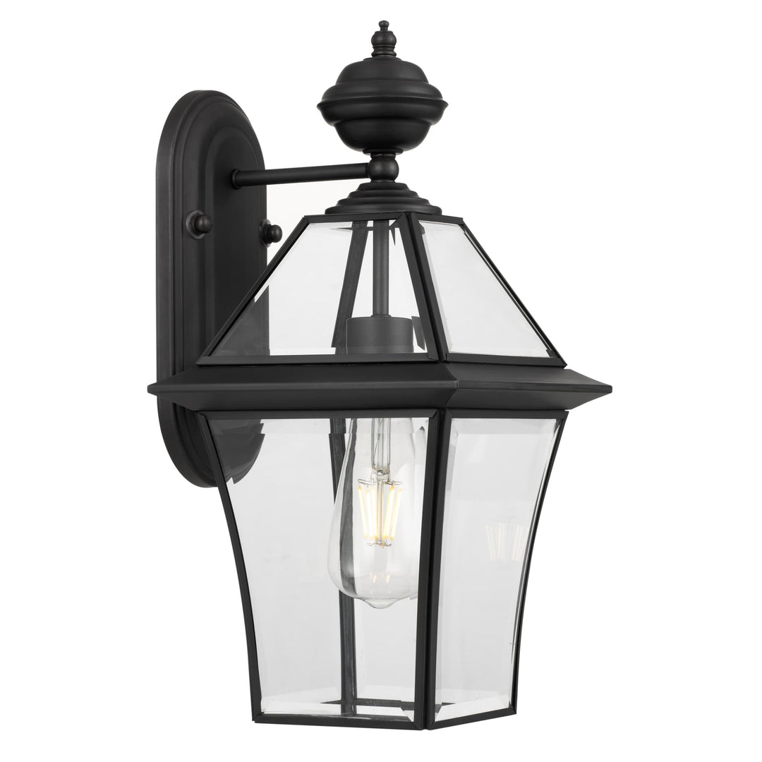 Telbix Rye 20 Traditional Solid Brass Exterior Wall Light (E27) | Black