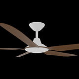 Calibo Storm 56" (1430mm) 5 Blade Indoor/Outdoor DC Ceiling Fan and Remote | White & Koa