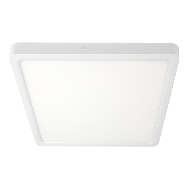 Telbix Lunos Square White Frame Dimmable 3CCT LED Oyster Light with Flex and Plug | Medium