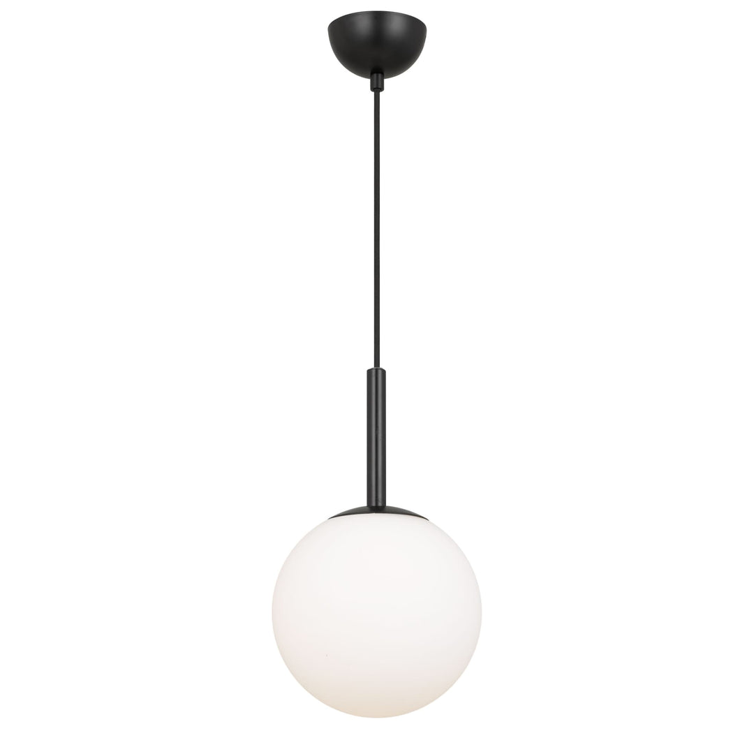 Black Telbix Bally Opal Matt Glass Ball Pendant Light | 200mm