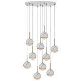 Telbix Oneta 10 Light Cluster Pendant | White
