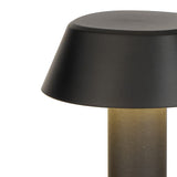 Telbix Pyrus Minimalist Black LED Outdoor Bollard Light in Refined Sand Finish | Black