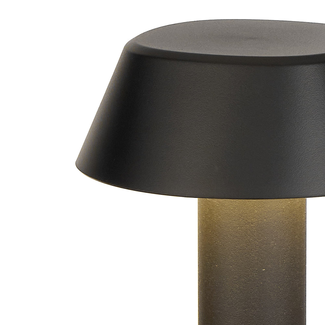 Telbix Pyrus Minimalist Black LED Outdoor Bollard Light in Refined Sand Finish | Black