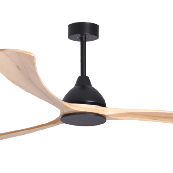 Fanco Sanctuary Oversized 92" Commercial DC Ceiling Fan with Remote for Large Indoor/Outdoor Areas | Matte Black/Natural