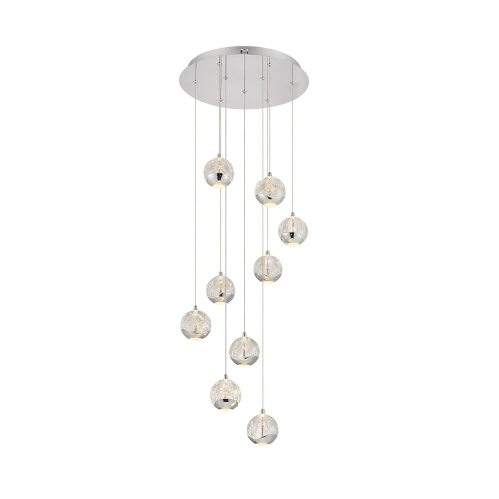 Telbix Segovia 9 Light LED Pendant | Chrome