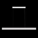 Calibo Munia Sculptural Ribbed LED Linear Pendant with Paintable Gypsum Surface | White