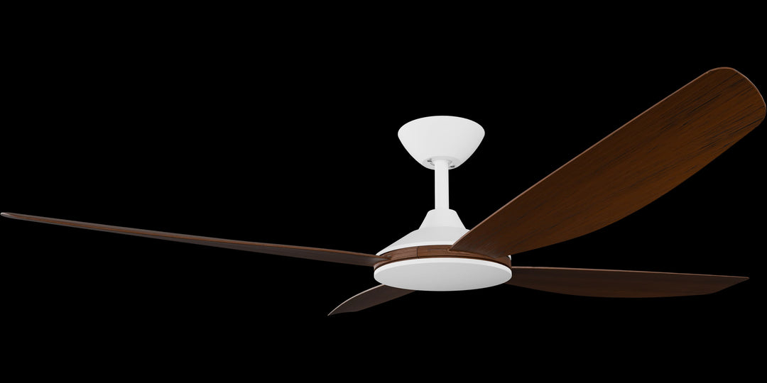 Calibo Vanga 56" DC Smart Ceiling Fan with Remote Control | White and Koa