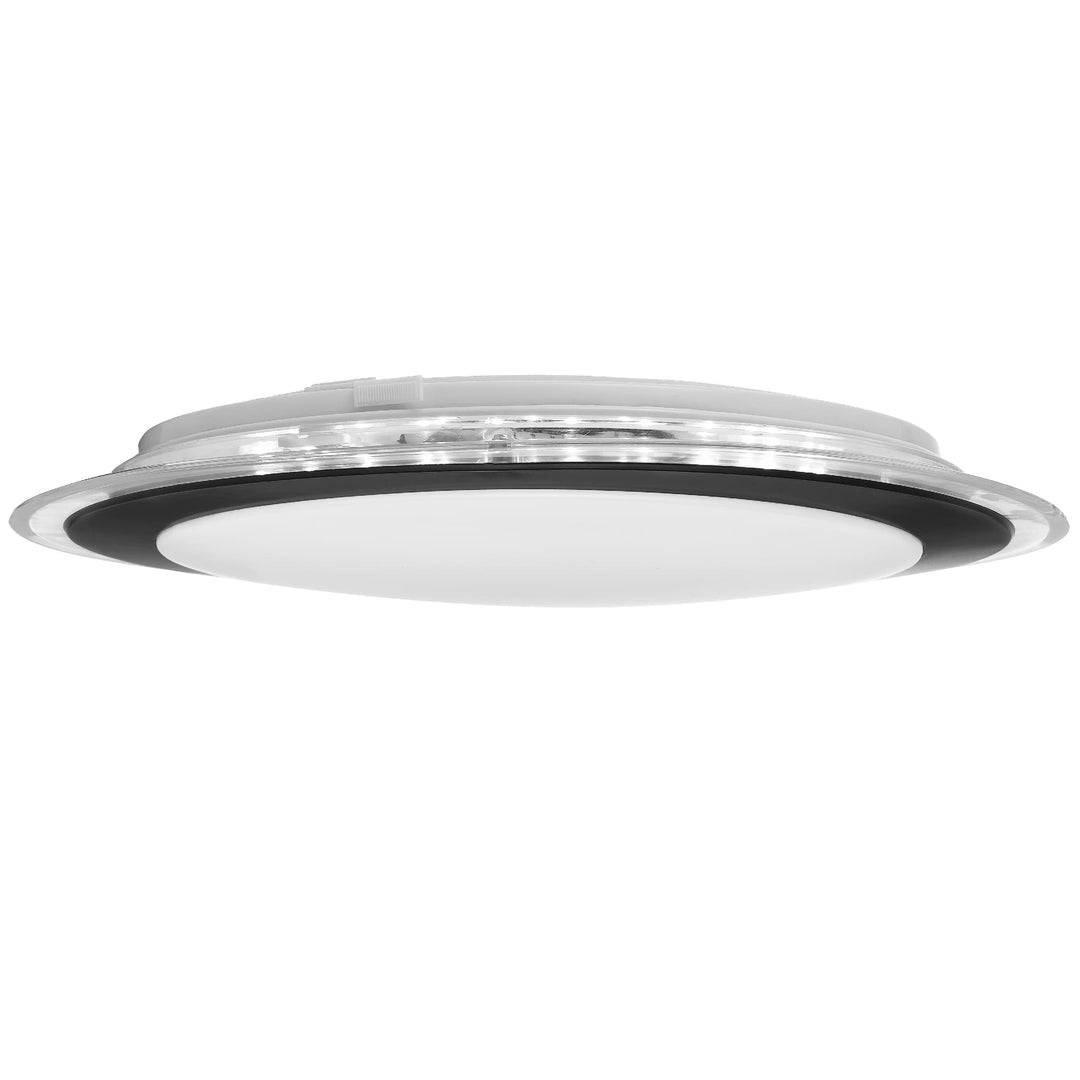Telbix Astrid Small Tricolour LED Oyster Light | Black