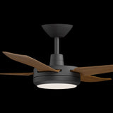 Calibo Enviro 52" (1320mm) DC Ceiling Fan with 18W CCT LED Light and Remote | Black & Koa
