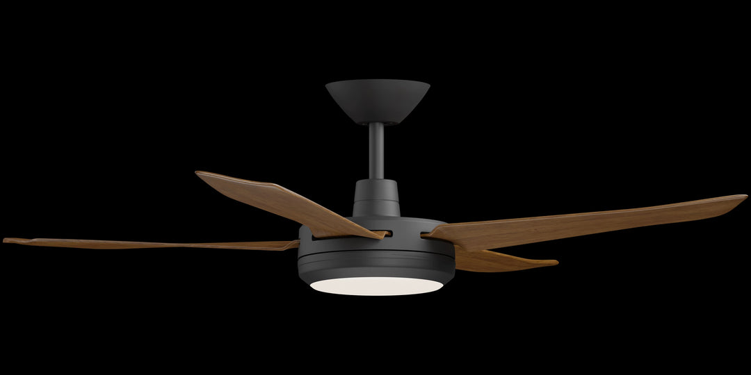 Calibo Enviro 52" (1320mm) DC Ceiling Fan with 18W CCT LED Light and Remote | Black & Koa
