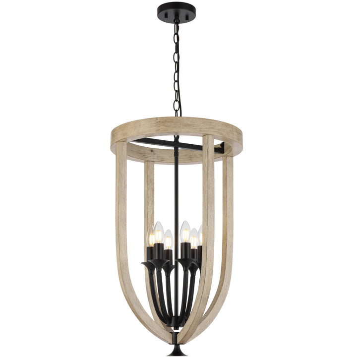 Telbix Black Hosley Pendant Light | 6 Light