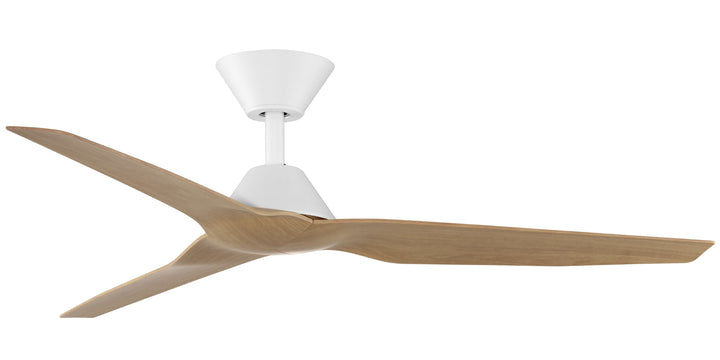 Fanco Infinity-iD 48" Smart DC Ceiling Fan with TriControl | White and Beechwood