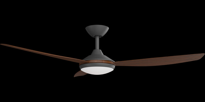 Calibo Condor 56" DC Smart Ceiling Fan with LED Light and Remote Control | Black and Koa