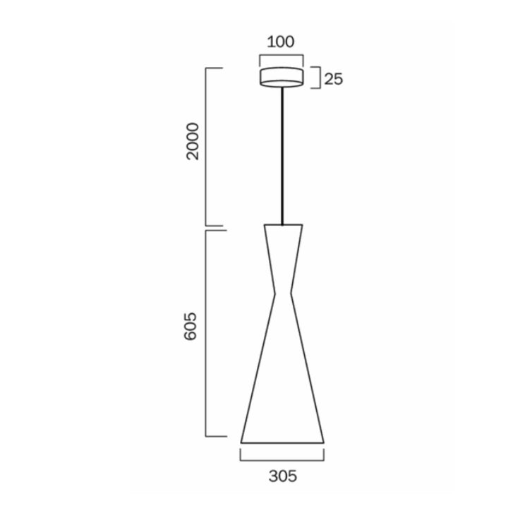 Telbix Flero Brushed Aluminium Pendant Light (E27) | Large
