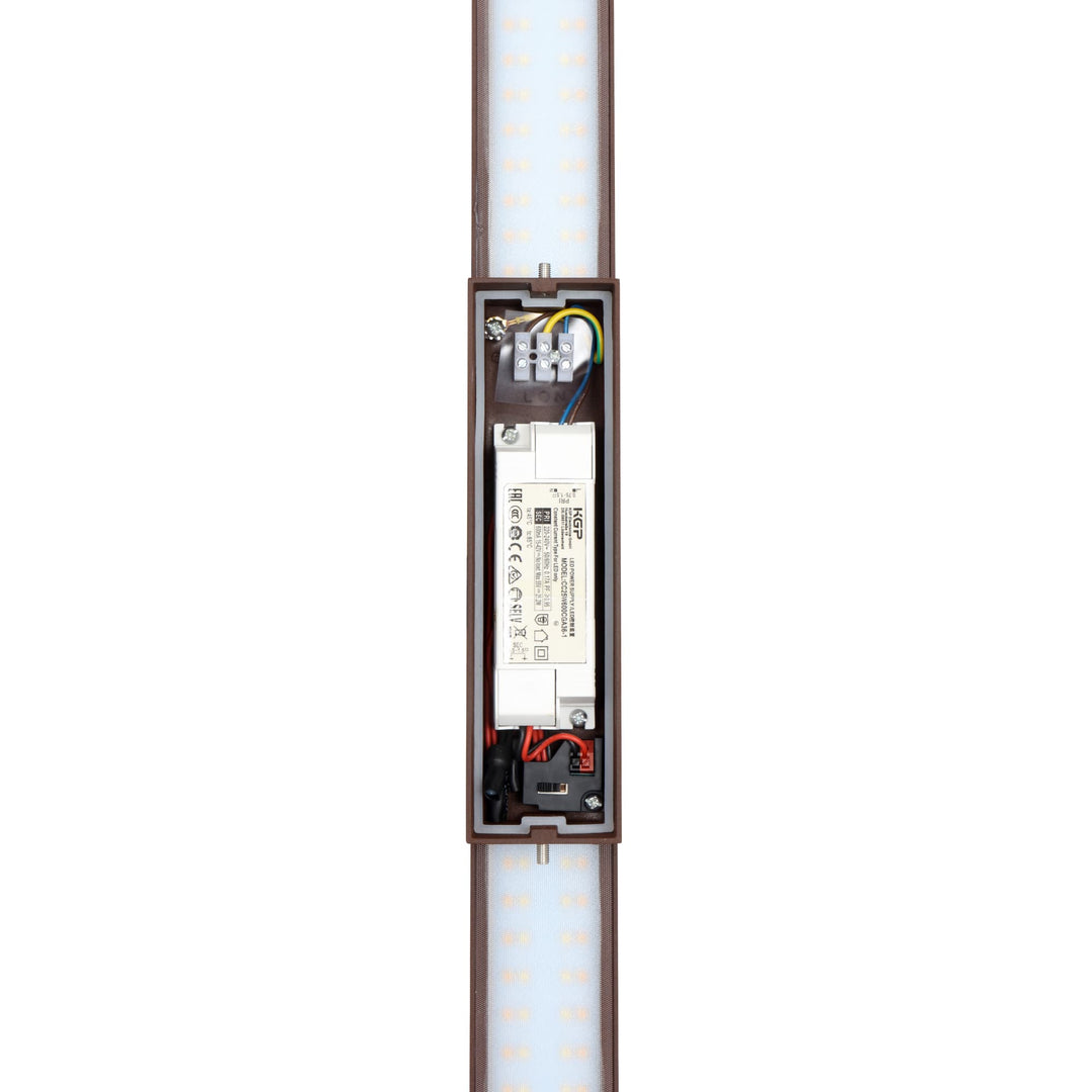 Telbix Ebiza Slimline Tricolour LED Exterior Wall Light | Rust