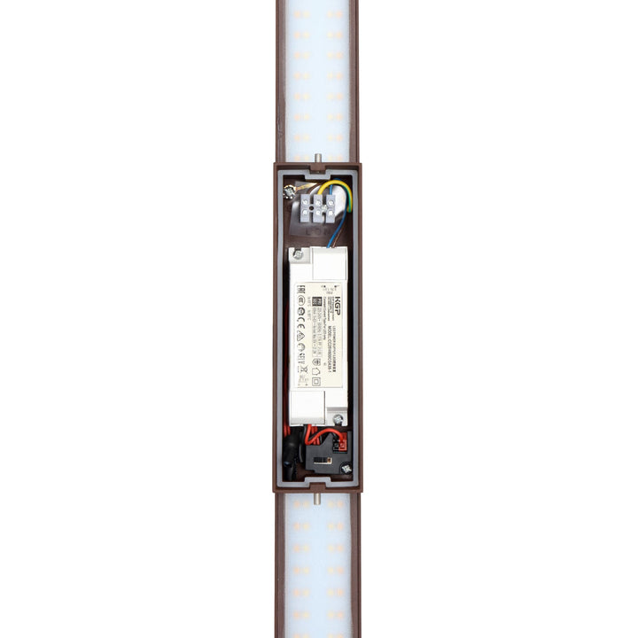 Telbix Ebiza Slimline Tricolour LED Exterior Wall Light | Rust