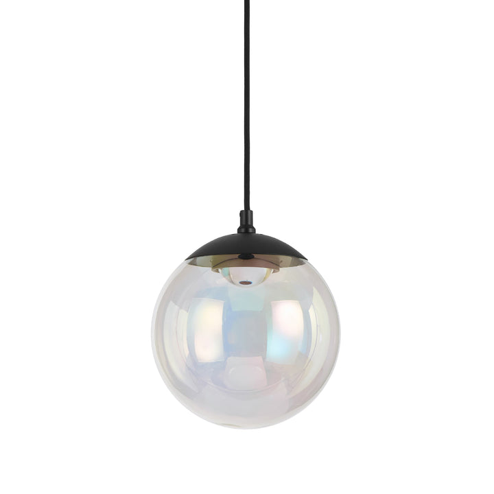 Telbix Aurora Dimmable LED Round Rainbow Glass Pendant | Small