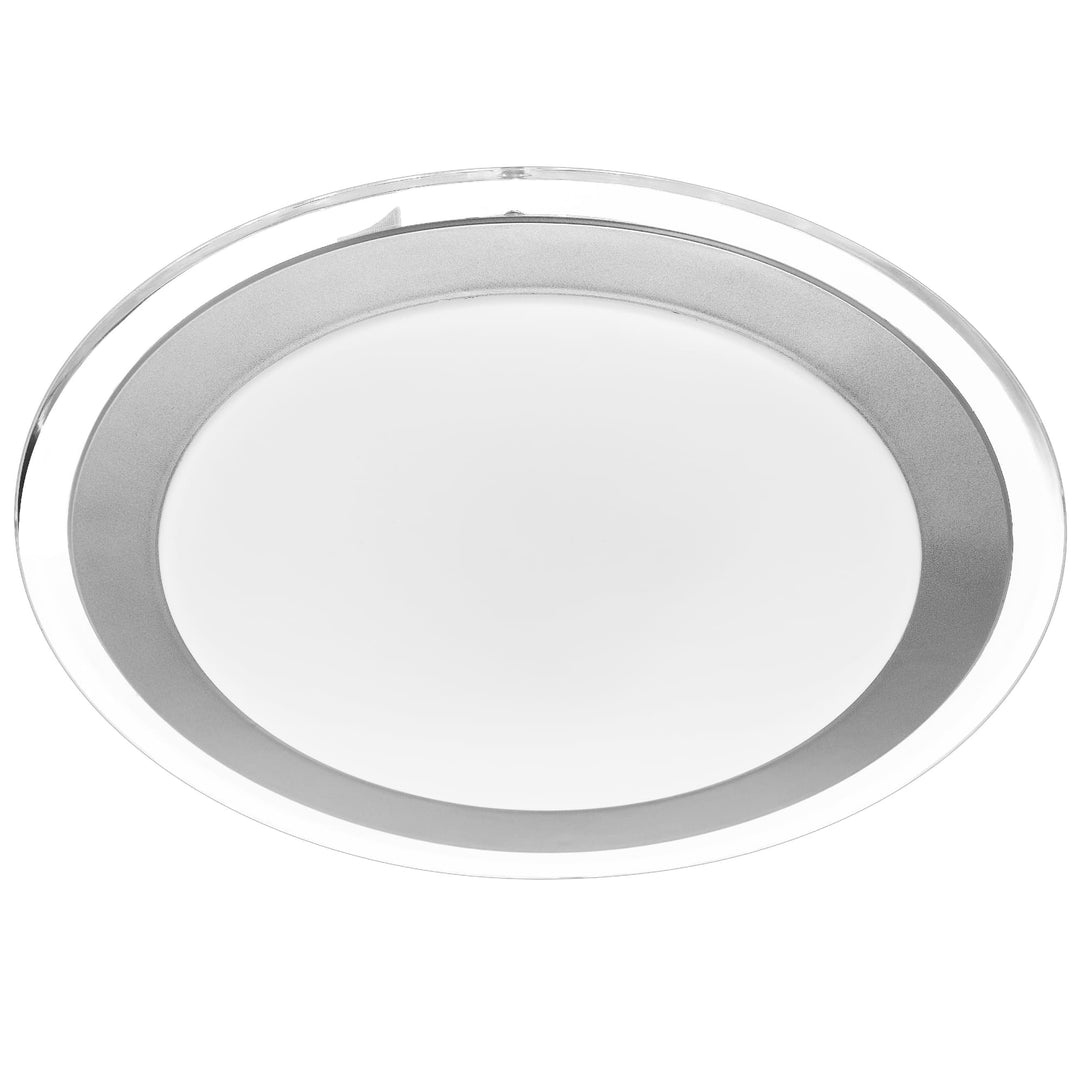 Telbix Astrid Small Tricolour LED Oyster Light | Silver