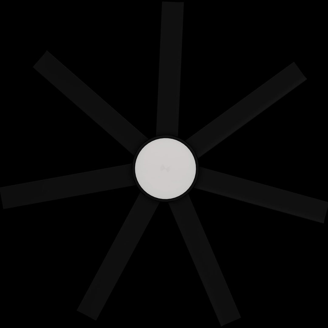 Calibo Alula 60" (1524mm) 7 Blade Indoor/Outdoor DC Ceiling Fan with 24W Light & Remote | Black