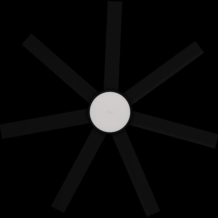 Calibo Alula 60" (1524mm) 7 Blade Indoor/Outdoor DC Ceiling Fan with 24W Light & Remote | Black