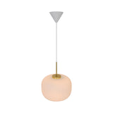 Nordlux Milford 30 Opal Glass Pendant | Brass