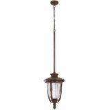 Telbix Ramiro Large Outdoor Lantern Pendant with Textured Glass and Multiple Suspension | Bronze