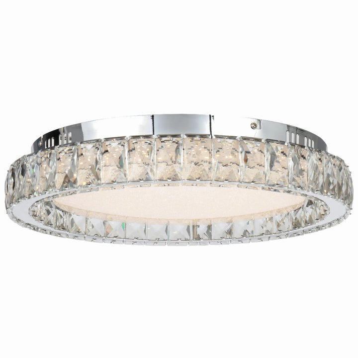 Telbix Zayla Medium Tricolour LED Oyster Light | Chrome