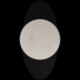 Calibo Crest Alabaster Glass 140mm Orb Wall Light Oval Plate 300mm | Black
