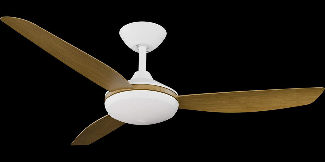 Calibo Condor 48" DC Smart Ceiling Fan with LED Light and Remote Control | White and Teak