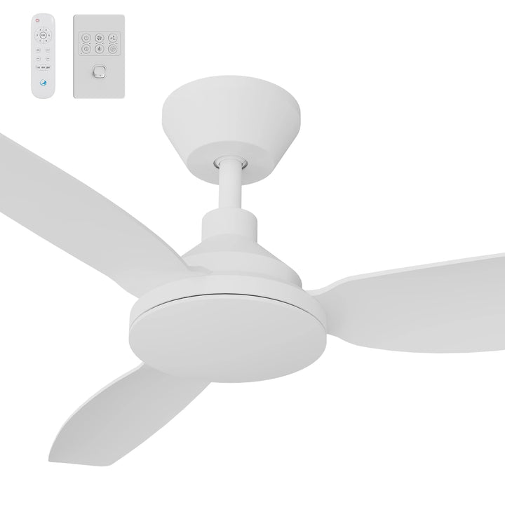Calibo Sora 48" DC Ceiling Fan with Wall Control and Remote | White