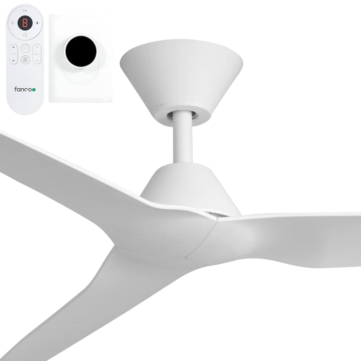 Fanco Infinity-iD 54" Smart DC Ceiling Fan with TriControl | White