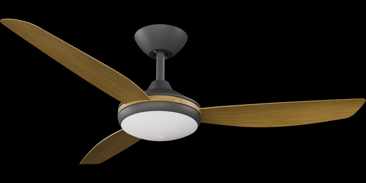 Calibo Condor 48" DC Smart Ceiling Fan with LED Light and Remote Control | Black and Teak