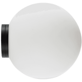 Calibo Crest Opal Glass 120mm Orb Wall Light | Black