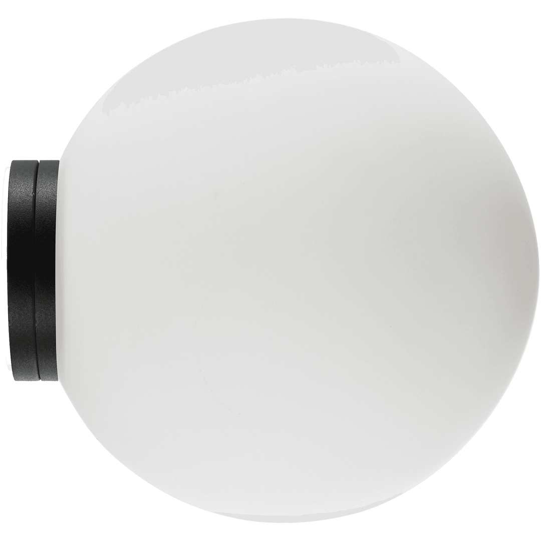Calibo Crest Opal Glass 120mm Orb Wall Light | Black