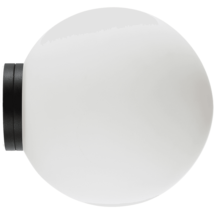 Calibo Crest Opal Glass 120mm Orb Wall Light | Black