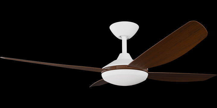 Calibo Vanga 48" DC Smart Ceiling Fan with LED Light and Remote Control | White and Koa