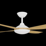 Calibo Vanga 52" DC Smart Ceiling Fan with LED Light and Remote Control | White and Bamboo