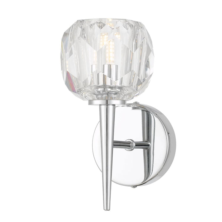 Telbix Zaha Crystal Glass Wall Light | Chrome